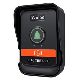 Expandable Doorbell Buttons for Wuloo Driveway Alarm System, Wireless Doorbells for Home Compatible with Wuloo Driveway Alarm, with 1600ft Range, Rechargeable Battery,Weatherproof(Only Doorbell Unit, CAN’T Work Without Multifunctional Receiver)