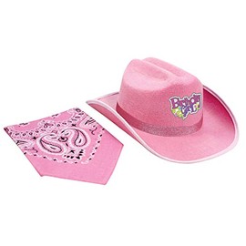 Aeromax CBPS-BDG-HAT Birthday Girl Cowgirl Hat Pink Sparkle & Bandanna