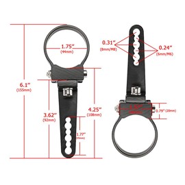 1.75'' Tube Clamps Mounting Brackets Adjustable Roll Cage Bull Bar Clip Holder Kit Universal LED Light Bar Mounts for Offroad Truck ATV SUV 2pcs …