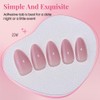 Stbisen Hot Pink Press on Nails Almond, Fashion Solid Short