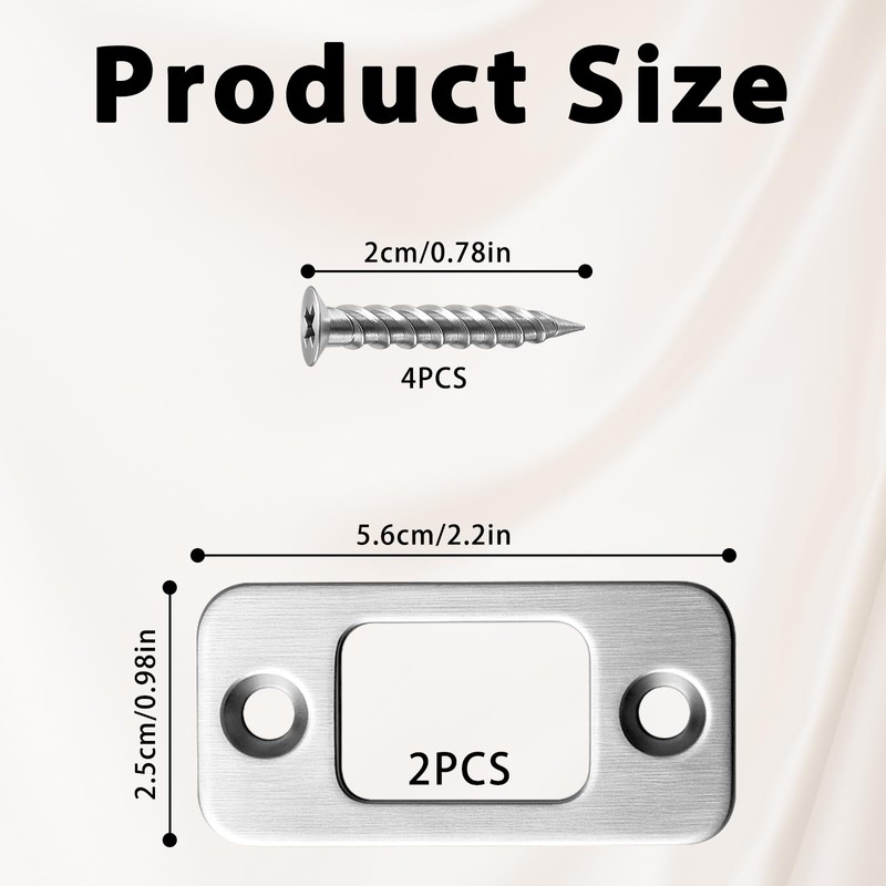 2 Pack Deadbolt Strike Plate Door Strike Plate 1" x