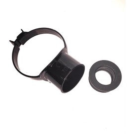 Floplast Soil Pipe Black Strap Boss with 32mm Rubber Boss Adapter