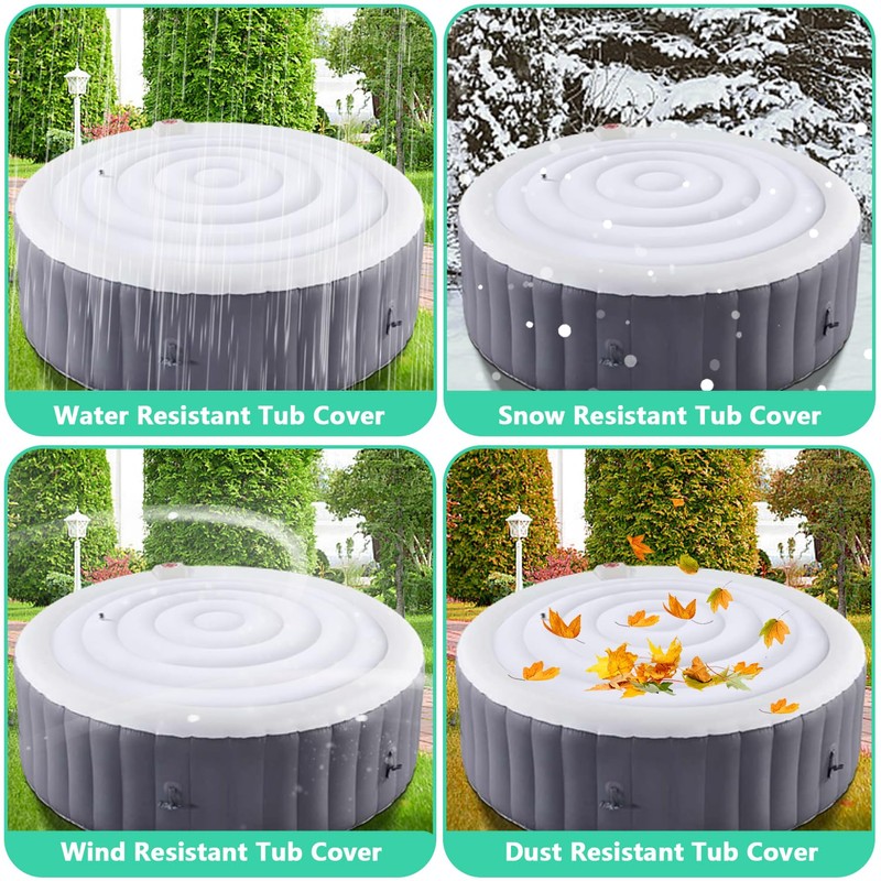 LFUTARI 4.5 Ft Inflatable Hot Tub Cover - Energy Saving