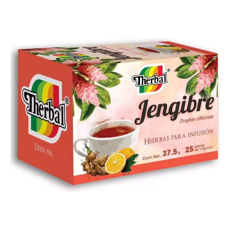 Therbal Te De Jengibre Therbal Hierbas Para Infusion 25 Sobres