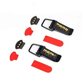 AKDSteel Pack of 2 Car Truck Bonnet Clip Hasp Car Bumper Safety Hook Quick Release Closure Clip Kit for Car Accessories Black (Iron) L Practical and Durable