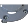 Janico 1041 Quiet Trash Can Dolly, Non Marking Casters, Round,