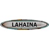 Lahaina Long Oval Shaped Weathered Rustic Painted Wood Look Decal