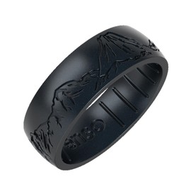 Enso Rings x Chris Burkard Silicone Rings - Comfortable and Flexible - Molten - Black Pearl - Size 11