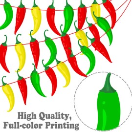 5pcs Chili Pepper Cook Off Banners Chili Pepper Birthday Party Decorations Chili Pepper Theme Banners for Chili Birthday Party Cinco De Mayo Mexican Fiesta Party Supplies