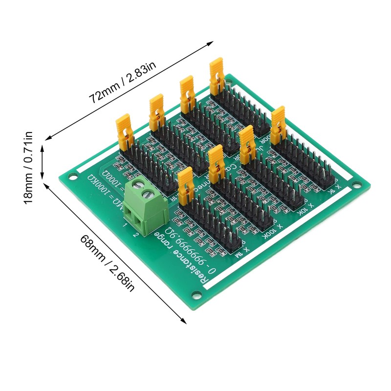 AMONIDA Resistor Board, Accurate 0 to 9999999.9Ω Easy Wired Programmable