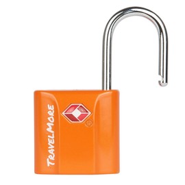 TSA Locks with Keys | TSA Suitcase Lock with Key | Luggage Locks for Air Travel | Locks for Suitcases, Backpacks, Luggage, Lockers | 4 Pack, Orange