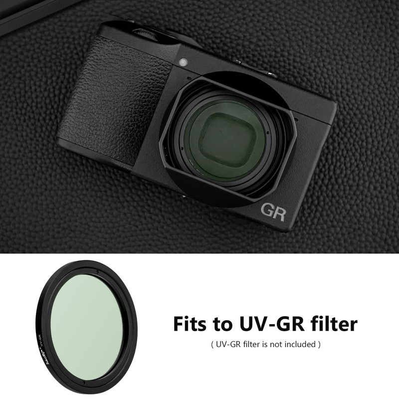 Haoge Metal Square Lens Cover for RICOH GRIIIX, GR3X and