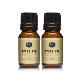 P&J Fragrance Oil | Apple Pie Oil 10ml 2pk - Candle Scents for Candle Making, Freshie Scents, Soap Making Supplies, Diffuser Oil Scents