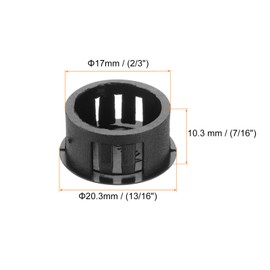 Sourcing Map 32PCS 17mm(11/16") Black Plastic Hole Plugs - Flush Type Panel Hole Plugs Insert End Caps for Locking Tubes Furniture Cabinet
