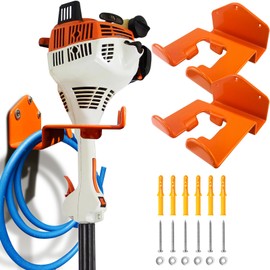 OSROENE Weedeater Hanger, 2 Pack Weed Eater Hanger for Wall, Heavy Duty Weed Wacker Hooks for Garage, Garage Organization Storage Shed Organizer Mounted Trimmer Rack