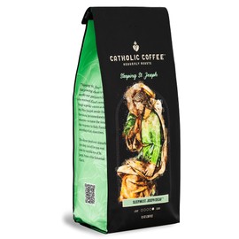 CATHOLIC COFFEE: Sleeping St. Joseph Decaf Arabica Coffee, Dark Roast Coffee (Ground). Ethically sourced from Colombia and made by a family owned business in America. (Ground)