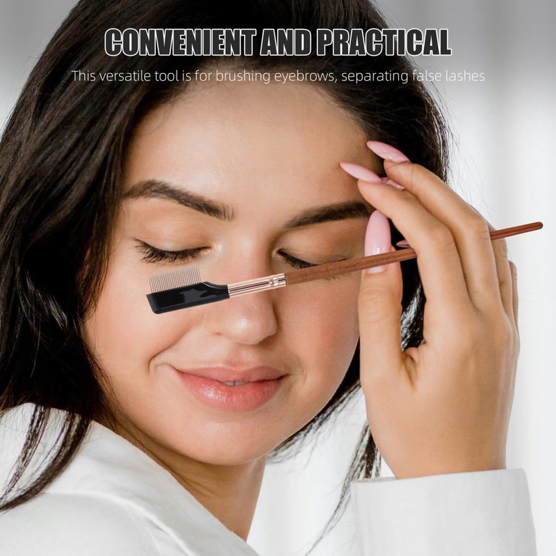 Baluue Metal Eyelash Comb Eyebrow Separator Tool Precision Needles for