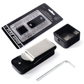 CUESOUL Black Billiards Magnetic Pool Cue Chalk Holder for Billiard Belt Clip