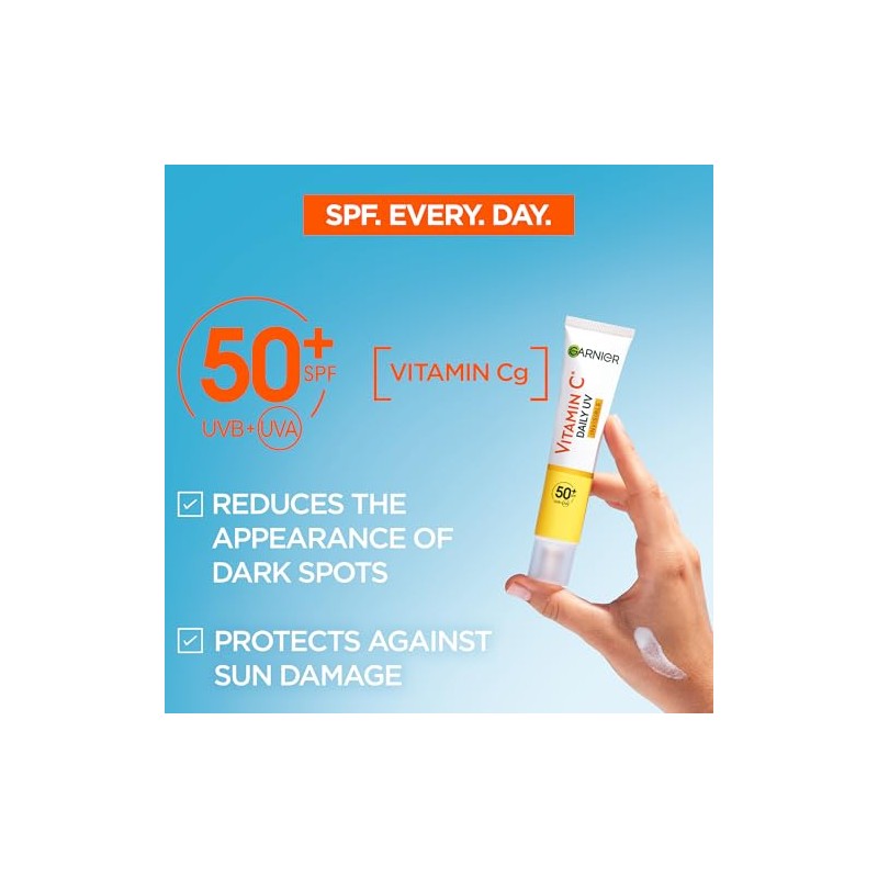 Garnier Vitamin C* Daily UV, Invisible Brightening Fluid, SPF50+, 40ml