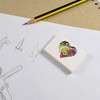 2 x 45mm 'Colourful Heart with Swirls' Erasers/Rubbers (ER00034566)