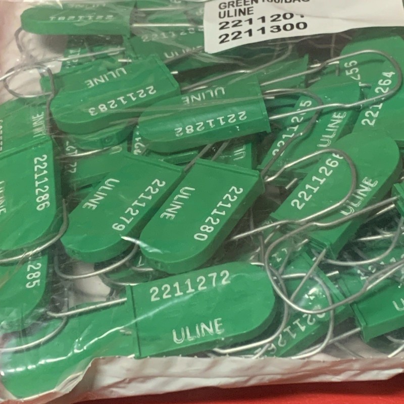 U-Line Uline Security Padlock Security Seals Green Numbered Meters Drums