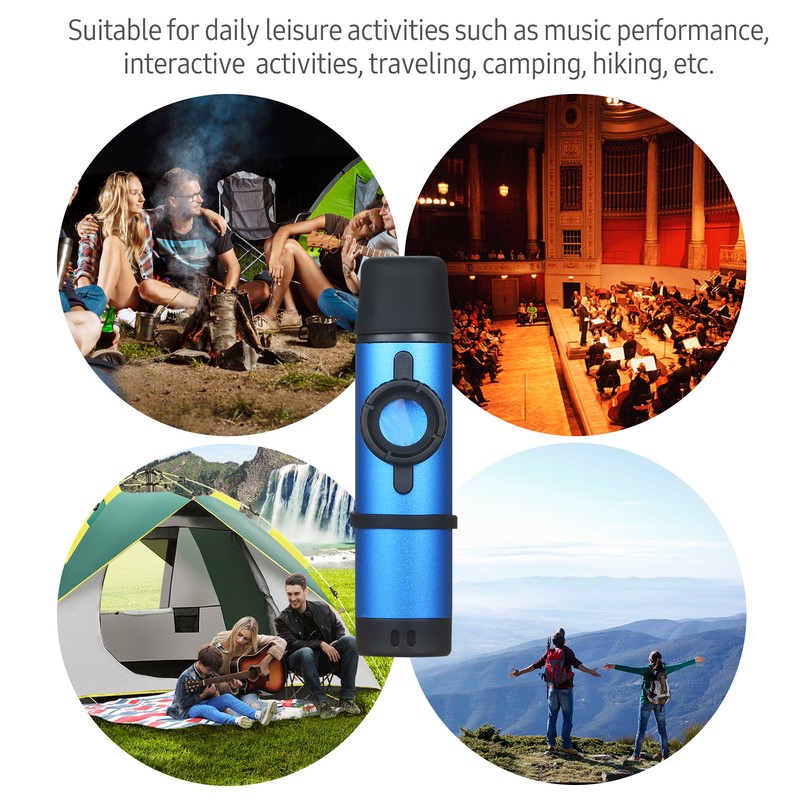 Aluminum Alloy Kazoo Woodwind Instrument Musical Instrument for Beginners Blue