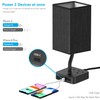 Alimentata Bedside Table Lamp, Touch Control Nightstand Bedroom Lamp with