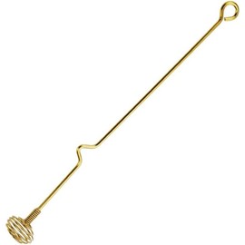 Htppzjr 1PC Honey and Syrup Dipper Stick Server, Stainless Steel Honey Stir Stick Coffee Stirrer, Honeycomb Stick Wand for Honey Pot Jar Container(Golden)