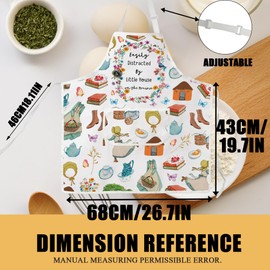 AKTAP House On Prairie Book Gifts Laura Quote Inspired Kitchen Apron 70s Farmhouse Adjustable Apron for Farm Farmer Gifts (AP, Prairie Apron-HT)