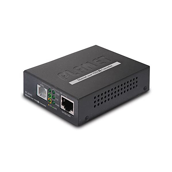 Planet VC-231G 1-Port 10/100/1000T Ethernet to VDSL2 Converter, Black