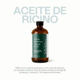 Aceite de Ricino Puro 1000 ml  Nutre e Hidrata  para Cabello Pestaas Cejas Barba Uas  Prensado en Fro Sin Hexanos                                     