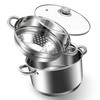 AuFranc® 6 Quart 18/10 Stainless Steel Tri-ply Stockpot and Steamer