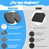 Cojin Ortepedico de Memory Foam para Asientos con Base Antideslizante,