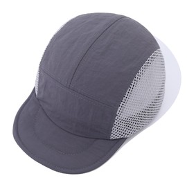 Gvatasz 5 Panel Baseball Cap Short Brim Baseball Caps Summer Mesh Short Bill Trucker Hat Sports Running Hat Camper Hats,Grey