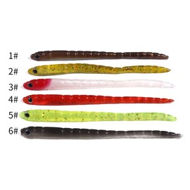 FOLANDO 10PCS Artificial Sea Worms, 9cm Earthworm Soft Fishing Lures Fishing Worms Night Crawlers Trout Worms