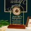 YWHL 50th Wedding Anniversary Clock Gifts for Parents Grandparents, 50