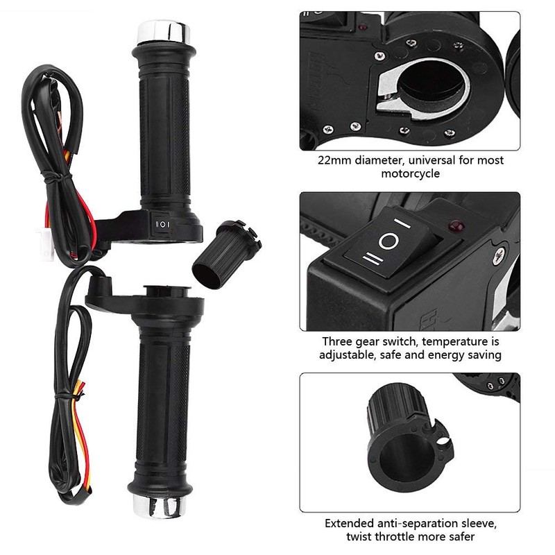 Motorcycle Grip Heater, Hot Grip, Temperature Adjustment, Cold Protection, Heat