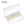 sourcing map 10Pcs 0.5mm Titanium Coat Carbide End Mill Engraving