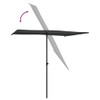 vidaXL Rectangular Outdoor Parasol with Aluminum Pole - Anthracite Fabric