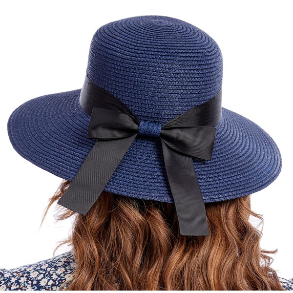 PINKGIRL Women's Straw Sun Hat Summer Bowknot Beach Foldable Hats