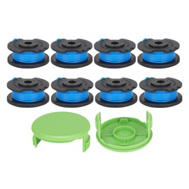 Eyoloty Thread Spool RAC125 5132002434 Suitable for Ryobi 18V ONE RLT1830H13 RLT1825Li and OLT1831S Grass Trimmer, 3.3 m Length Diameter 1.6 mm with Spool Cover (8 Spools + 2 Cap)