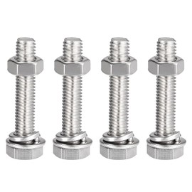 Edinstry Bolt Nuts 304 Stainless Steel Cap Head Screws 4pcs M8 Length 60MM Flat Head Bolt Nut Kit Nut Set Repair Tool