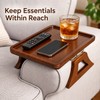 Wooden Sofa Armrest Tray for Living Room TV Time –