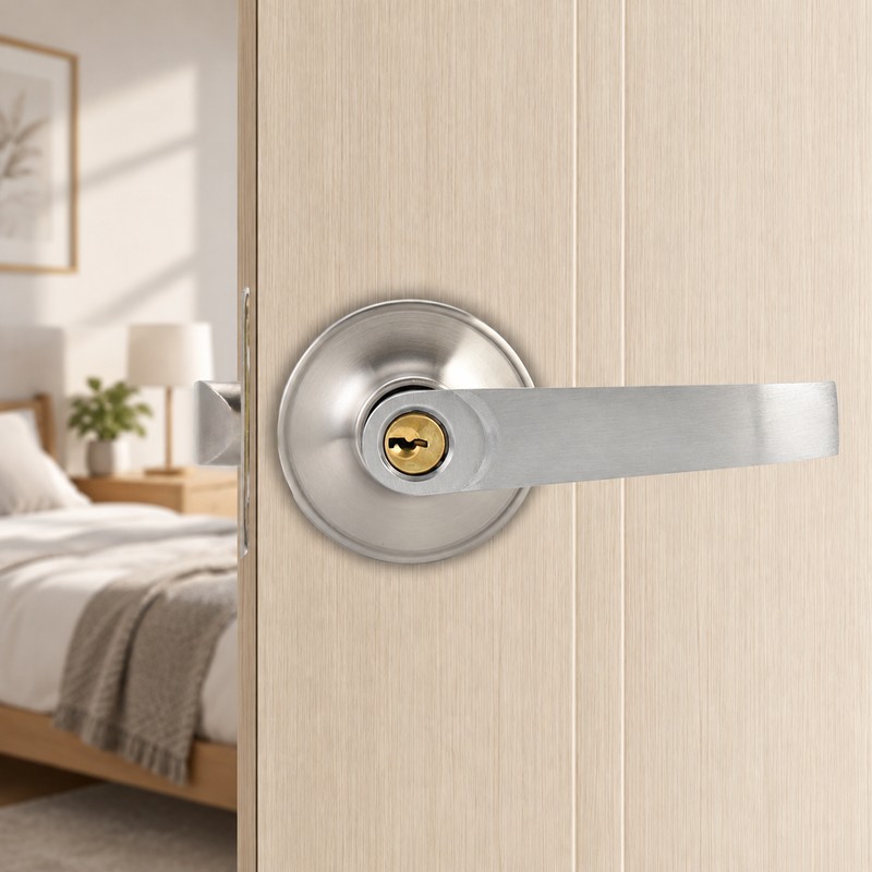 Keyed Door Handle Lock for Bedroom and Living Room Doors