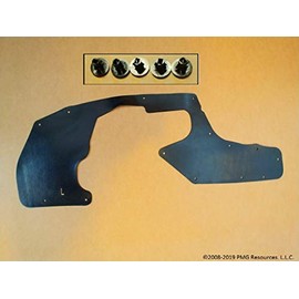 Left Side Splash Shield with Clips for Toyota Tacoma 1995-2004 All Models (Fender Liners, Aprons, Shields, Splash Guards, Skirts, Guards, Seals, Splash Seals) H