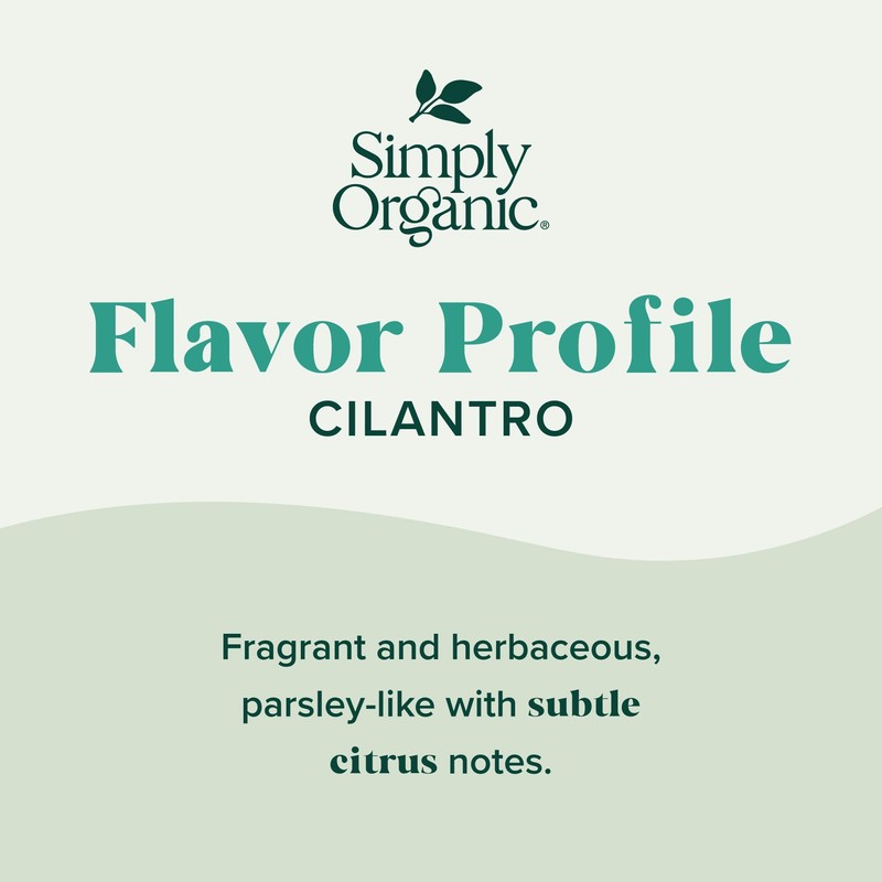 Simply Organic Cilantro Certified Organic, 0.78-Ounce Container