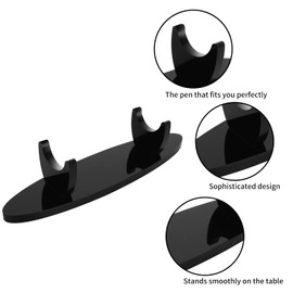 Pack of 2 Fountain Pen Display Stand Acrylic Pen Holder Pen Stand Black Pen Organiser Pen Display Holder Stand for Ballpoint Pens and Writing Instruments