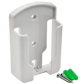 BOKWORE 1PCS Remote Control Bracket White Self-Adhesive Media Storage Box Wall Remote Control Holder with Mounting Screws for Air Conditioning Controller (White)