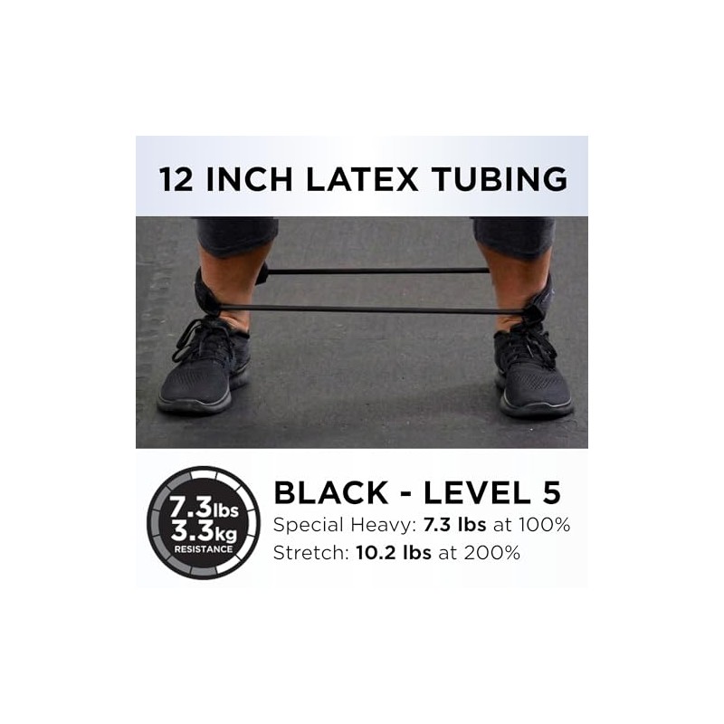 THERABAND Professional Latex Resistance Tubing with Handles For Upper-Body Exercise,