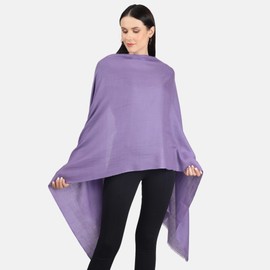 PASHWRAP Cashmere Wrap Handwoven in Kashmir - Luxurious large Cashmere Scarf for Women Lightweight (Mauve)